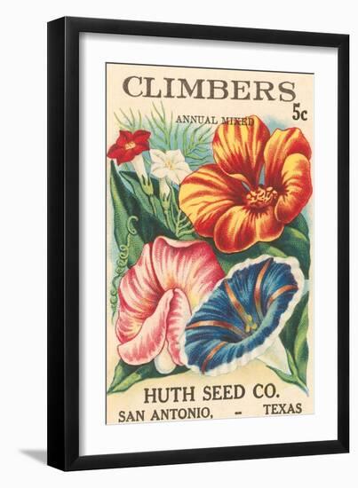 Mixed Climbers Seed Packet-null-Framed Art Print