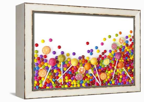 Mixed Colorful Sweets close Up-egal-Framed Premier Image Canvas