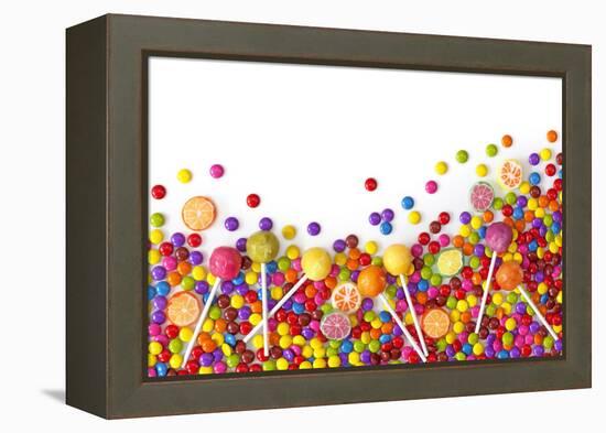 Mixed Colorful Sweets close Up-egal-Framed Premier Image Canvas