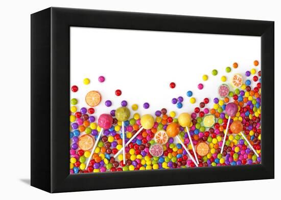 Mixed Colorful Sweets close Up-egal-Framed Premier Image Canvas