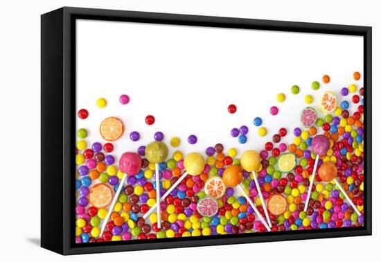 Mixed Colorful Sweets close Up-egal-Framed Premier Image Canvas