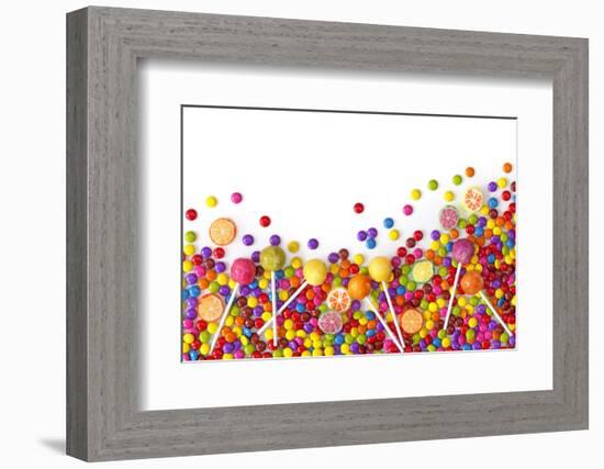 Mixed Colorful Sweets close Up-egal-Framed Photographic Print