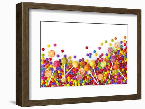 Mixed Colorful Sweets close Up-egal-Framed Photographic Print