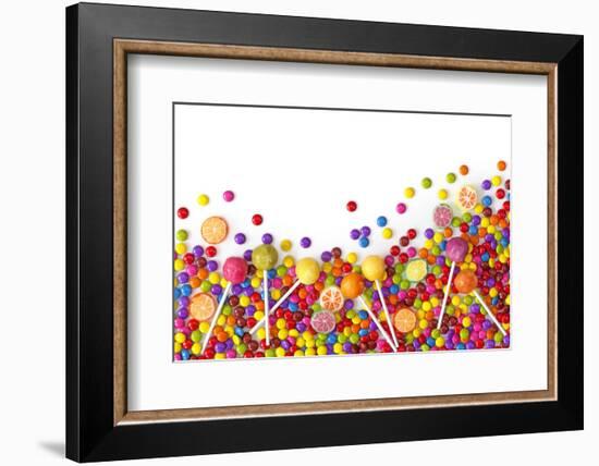 Mixed Colorful Sweets close Up-egal-Framed Photographic Print