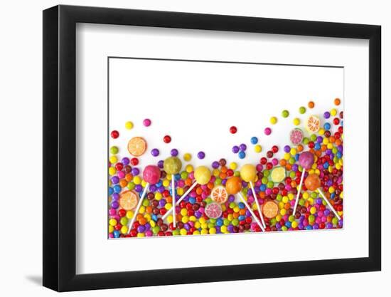 Mixed Colorful Sweets close Up-egal-Framed Photographic Print