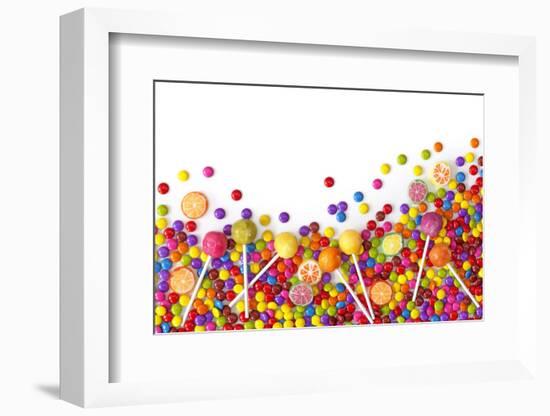 Mixed Colorful Sweets close Up-egal-Framed Photographic Print