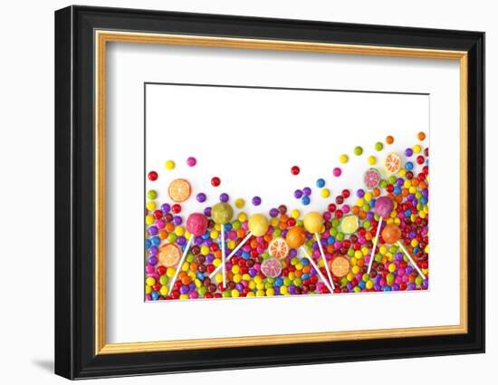 Mixed Colorful Sweets close Up-egal-Framed Photographic Print