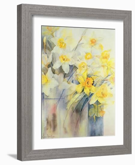 Mixed Daffodils in a Tank-Karen Armitage-Framed Giclee Print