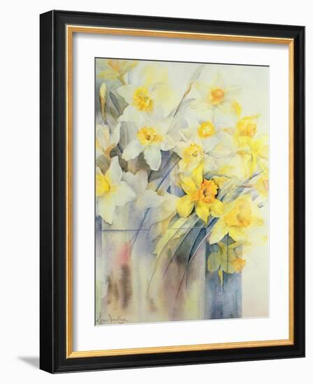 Mixed Daffodils in a Tank-Karen Armitage-Framed Giclee Print