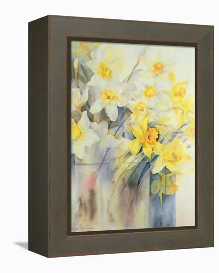 Mixed Daffodils in a Tank-Karen Armitage-Framed Premier Image Canvas