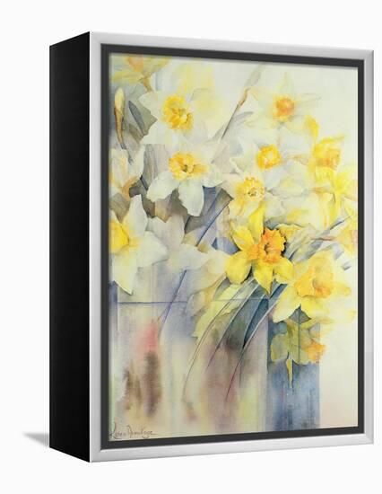 Mixed Daffodils in a Tank-Karen Armitage-Framed Premier Image Canvas