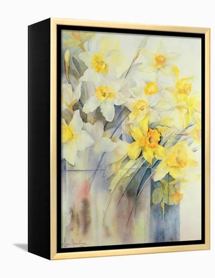 Mixed Daffodils in a Tank-Karen Armitage-Framed Premier Image Canvas