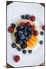 Mixed Fruit Tart Including Blueberries And Raspberries With Madarins On A Custard Filling-Shea Evans-Mounted Photographic Print