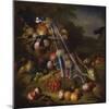 Mixed Fruit with a Monkey, a Parrot, a Jay and Two Finches in Landscapes-Tobias Stranover-Mounted Giclee Print