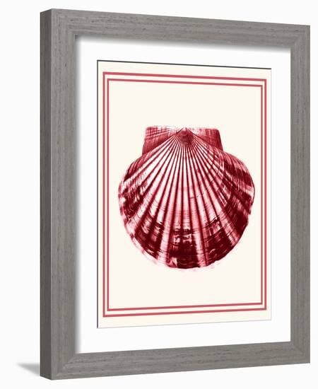 Mixed Nautical Coral on Cream b-Fab Funky-Framed Art Print