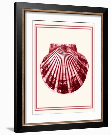 Mixed Nautical Coral on Cream b-Fab Funky-Framed Art Print