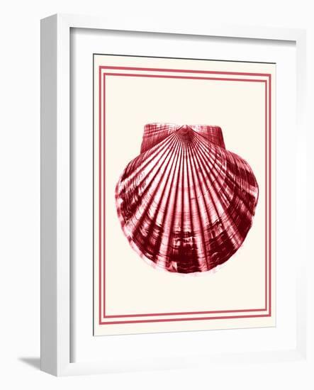 Mixed Nautical Coral on Cream b-Fab Funky-Framed Art Print