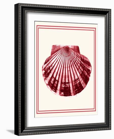 Mixed Nautical Coral on Cream b-Fab Funky-Framed Art Print