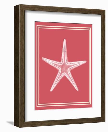 Mixed Nautical White on Coral f-Fab Funky-Framed Premium Giclee Print