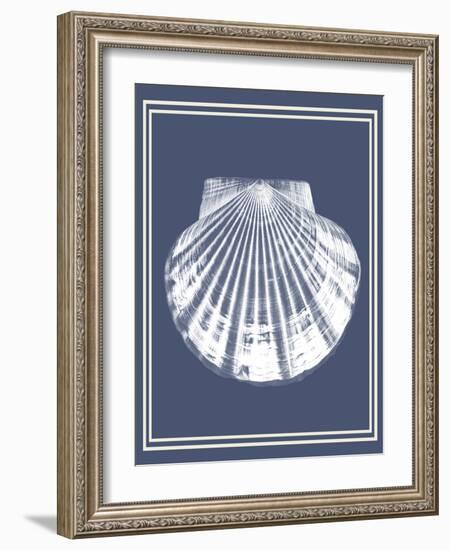 Mixed Nautical White on Indigo Blue b-Fab Funky-Framed Art Print