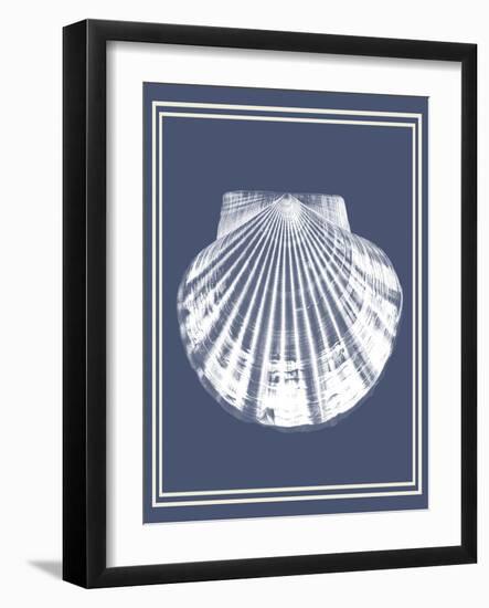 Mixed Nautical White on Indigo Blue b-Fab Funky-Framed Art Print