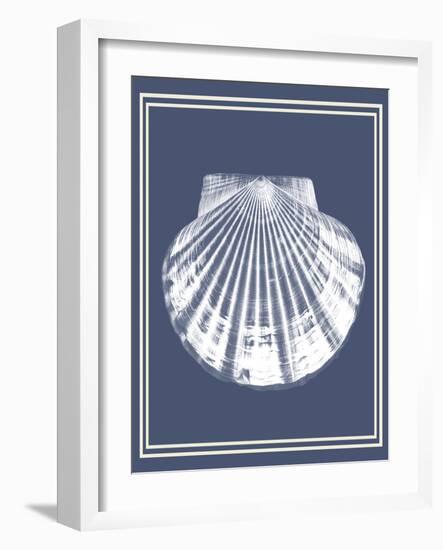 Mixed Nautical White on Indigo Blue b-Fab Funky-Framed Art Print