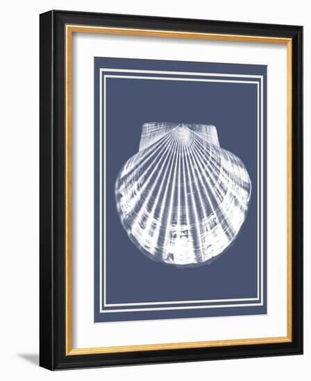 Mixed Nautical White on Indigo Blue b-Fab Funky-Framed Art Print