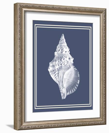 Mixed Nautical White on Indigo Blue c-Fab Funky-Framed Art Print