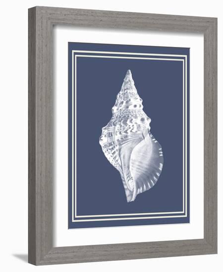 Mixed Nautical White on Indigo Blue c-Fab Funky-Framed Art Print