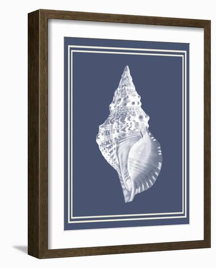 Mixed Nautical White on Indigo Blue c-Fab Funky-Framed Art Print