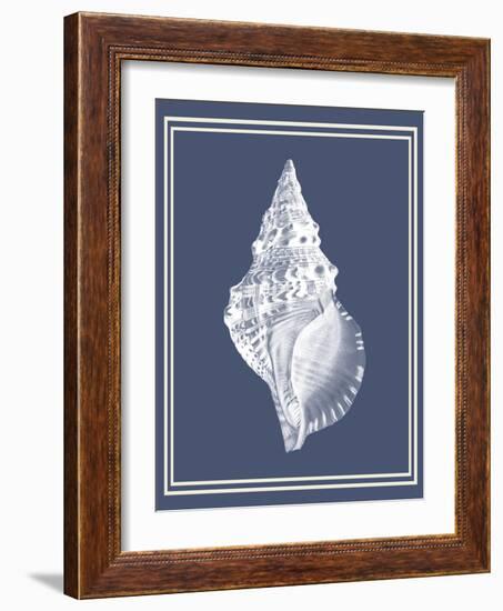 Mixed Nautical White on Indigo Blue c-Fab Funky-Framed Art Print