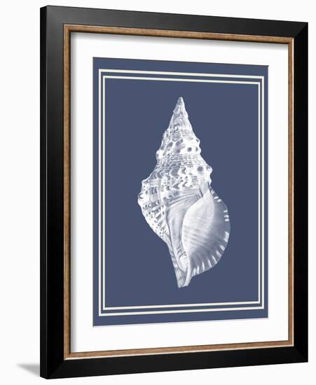 Mixed Nautical White on Indigo Blue c-Fab Funky-Framed Art Print