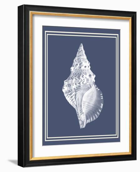 Mixed Nautical White on Indigo Blue c-Fab Funky-Framed Art Print