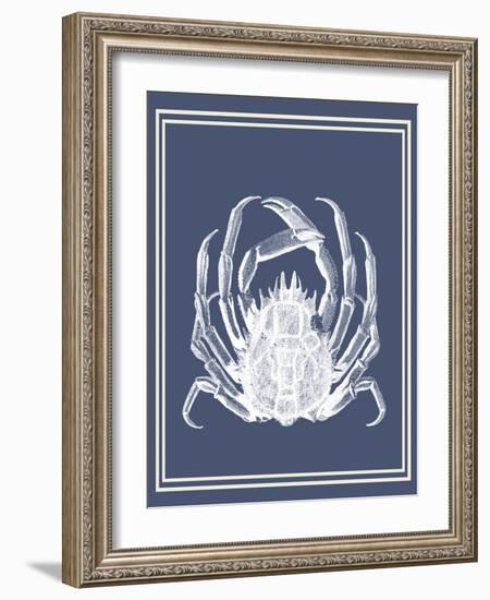 Mixed Nautical White on Indigo Blue f-Fab Funky-Framed Art Print