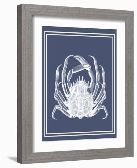 Mixed Nautical White on Indigo Blue f-Fab Funky-Framed Art Print