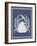 Mixed Nautical White on Indigo Blue f-Fab Funky-Framed Art Print