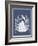 Mixed Nautical White on Indigo Blue f-Fab Funky-Framed Art Print