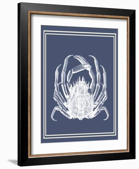 Mixed Nautical White on Indigo Blue f-Fab Funky-Framed Art Print