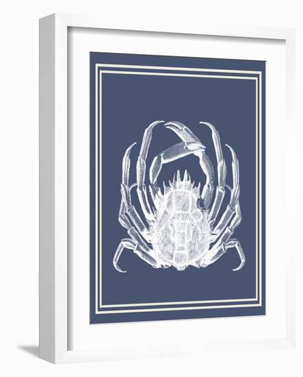 Mixed Nautical White on Indigo Blue f-Fab Funky-Framed Art Print