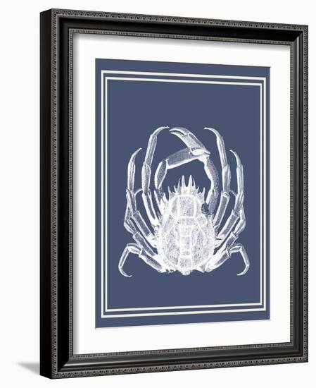 Mixed Nautical White on Indigo Blue f-Fab Funky-Framed Art Print