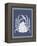 Mixed Nautical White on Indigo Blue f-Fab Funky-Framed Stretched Canvas