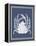 Mixed Nautical White on Indigo Blue f-Fab Funky-Framed Stretched Canvas