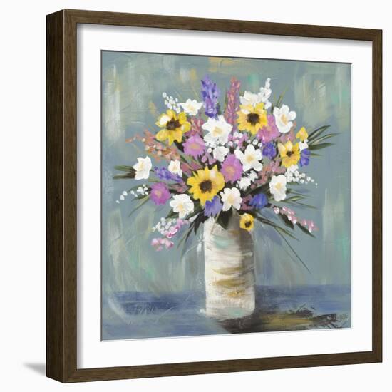 Mixed Pastel Bouquet I-Jade Reynolds-Framed Art Print