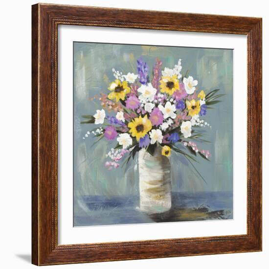 Mixed Pastel Bouquet I-Jade Reynolds-Framed Art Print