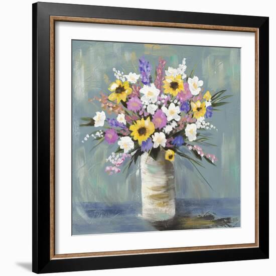 Mixed Pastel Bouquet I-Jade Reynolds-Framed Art Print