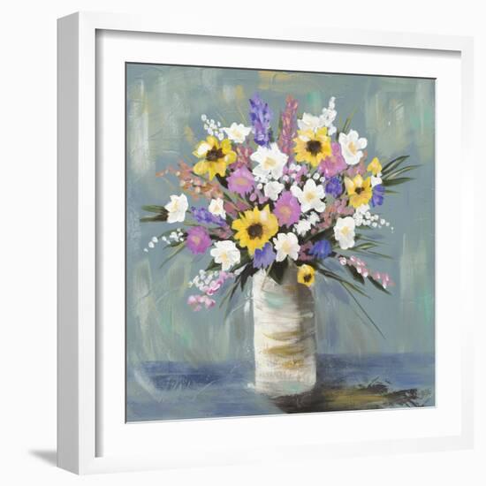 Mixed Pastel Bouquet I-Jade Reynolds-Framed Art Print