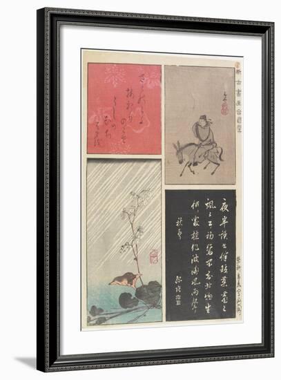 Mixed Print of Old, New Calligraphies and Paintings, December 1853-Utagawa Hiroshige-Framed Giclee Print