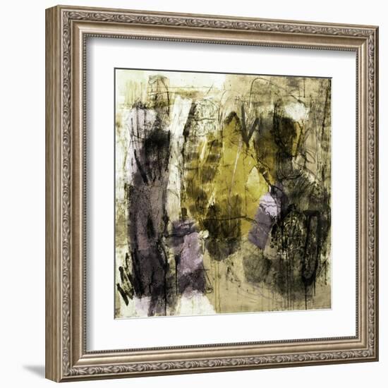 Mixed Technics, Expression Abstract Painting-dpaint-Framed Art Print