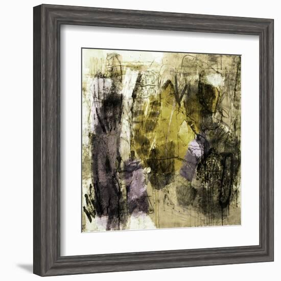 Mixed Technics, Expression Abstract Painting-dpaint-Framed Art Print