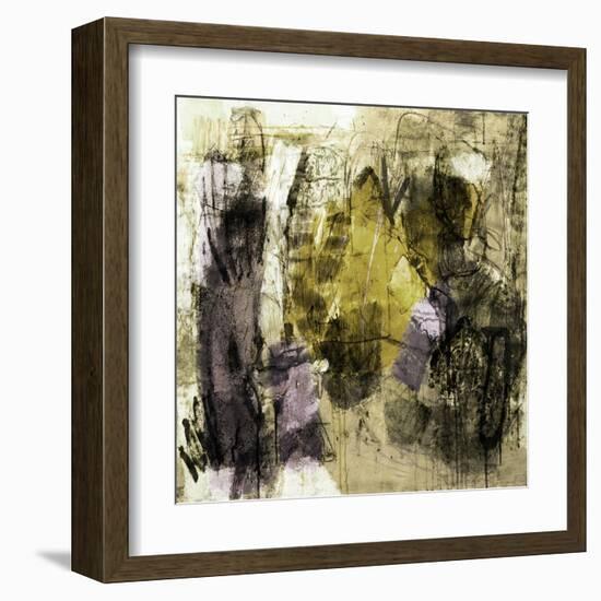 Mixed Technics, Expression Abstract Painting-dpaint-Framed Art Print